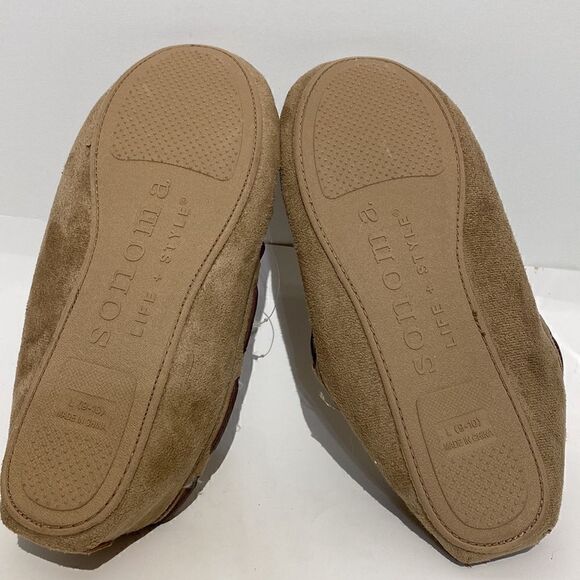 Mens Sonoma Life + Style light beige slip on house slippers NWT size 9-10 - Picture 7 of 8